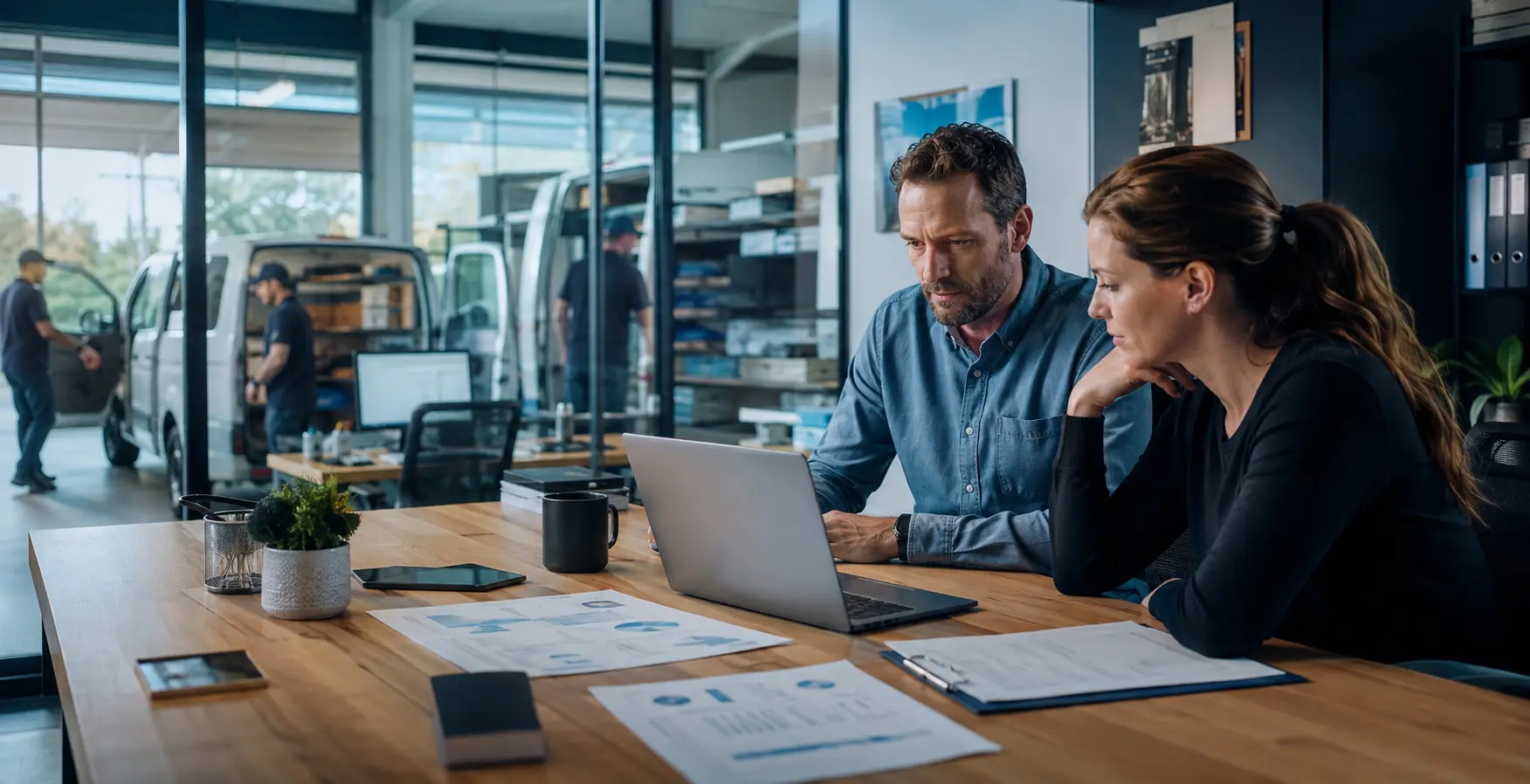 Business leaders reviewing their operating system
